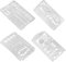 4Pcs Edelstahl Camping Überleben Karte Outdoor Multifunktions Werkzeug Karte Camping Mehrzweck EDC Multitool