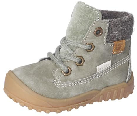 RICOSTA Jungen Stiefel DEANY, Kinder Lauflernschuhe, Weite: Weit, CareTEX, Klettstiefel, Booties, wasserdicht, eukalyptus (530), 28 EU