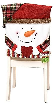 ISAKEN 4er Set Weihnachten Stuhlhussen Christmas Stuhlüberzug Weihnachtsstuhlbezüge,Weihnachtsmann-Mütze Stuhlhusse Waschbar Rot Stuhlschoner Weihnachten Deko Weihnachts Ornament Party Supplies