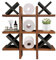 WMYYLX Tic Tac Toe Toilettenpapierhalter, Holz-Toilettenpapier-Aufbewahrung, Toilettenpapierhalter mit Ablage und 4 Holz-X, Badezimmer Lagerregal für Gäste-Badezimmer oder Toilettendekoration