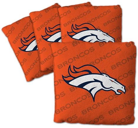 YouTheFan NFL Denver Broncos Cornhole Taschen, Orange, 4 Stück