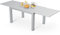 Devoko Esstisch Ausziehbar，130 x 80 x 75cm Gartentisch Ausziehbar, Aluminium Balkon Ausziehtisc, Gartentisch Wetterfest,ausziehbar auf 260cm, Outdoor Esstisch ，Silbergrau