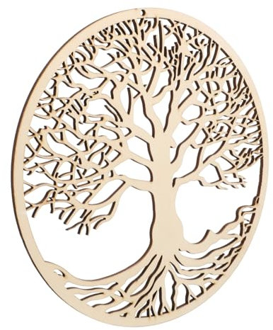 HOMOCONO 1pezzi Ciondolo Albero Della Vita in Legno Ornamento Da Appendere Decorativo Per Camera Da Letto Giardino Casa o Negozio Dettagli Squisiti e Design Realistico
