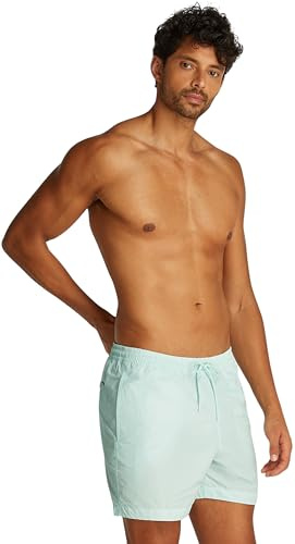 Calvin Klein Herren Badehose Medium Drawstring mit Tunnelzug, Grau (Moonlight Jade), M