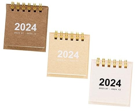 Parliky 3stücke Mini-monatskalender Tischkalender Dekorativer Standkalender Mini-notizkalender Kalender Für Haushalt Bürozubehör Büro-monatskalender Büro-standkalender Mini-tischkalender