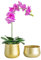 BEAHING Plante dorée Pot métal Pots de Fleurs en Laiton Jardin jardinières