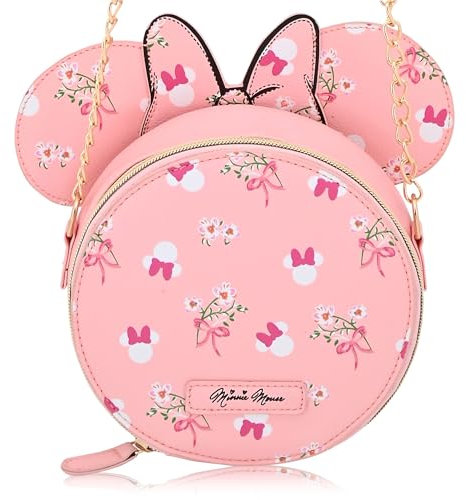 Disney Minnie Mouse Mini Purse Crossbody Handtasche für Damen | Leder Damen Schultertasche Handtasche | Minnie Mouse Zubehör für Erwachsene, Uni, Minnie Mouse Silhouette, Mchb29fn