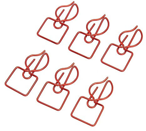 100 Stück Kräftige Rote Büroklammern, 400 Stück, Bezauberndes Alien-Kerzen-Design, Vielseitig Einsetzbar, Lesezeichen oder Dekorative Verzierung für die Herstellung Niedlicher,