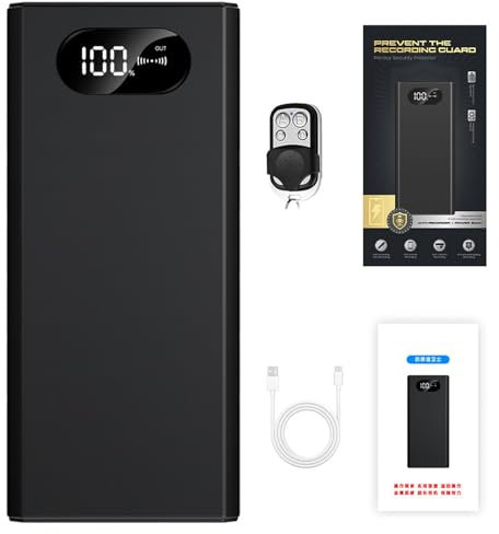 Empêche L'intercepteur de Brouilleur D'enregistrement, Banque d'alimentation de Brouilleur Anti-Enregistrement 8 000 Mah, Couverture À 300 °, Distance de Télécommande de 20 M, Dispositif