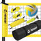 Patiassy Professional Volleyball Net and Ball Set System for Outdoor Beach, Backyard, Garden with Adjustable Height Steel Poles, Strong Nylon Net, PU Volleyball and Carrying Bag (Yellow)
