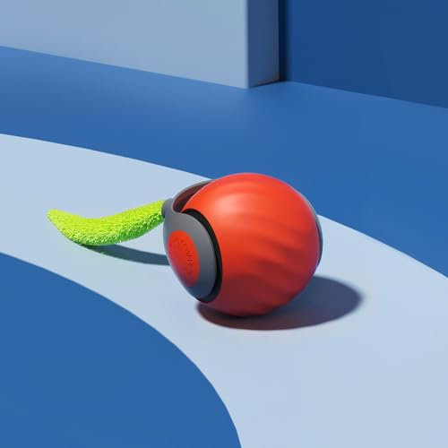 Gerbala Giochi per Gatti, Palla Giocattolo per Gatti Elettrica, 2025 Nuova Palla Magica per Cani, Giocattolo Interattivo per Cani, Gatti in Casa Intelligente Rotolante Automatica (Arancione)