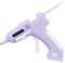 Electric Hot Glue Gun with 10Pcs 7mm Hot Glue Sticks, Hot Glue Gun and Sticks Set, Backflow Prevention Design, Cordless Hot Melt Glue Gun for Crafting, DIY and Repairs (Purple)