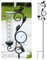Garten Regenmesser mit Thermometer Deko Metallpfahl Libelle Schwarz