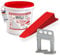 Nivilli KEILY Starter-Set XL - 500x Laschen + 300x Keile. Zangenloses Profi Nivelliersystem. Verlegehilfe Fliesen. DAS BESTE ZUM GÜNSTIGEN PREIS! 2mm Fugenbreite, Materialstärke 3-15mm