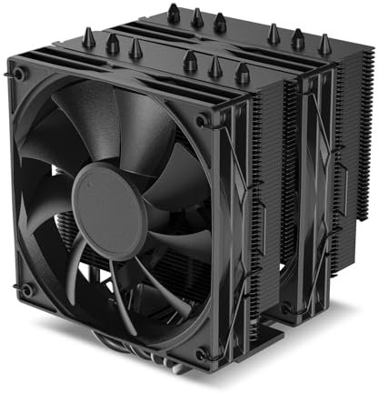 DARKROCK DT6 CPU Air Cooler, Dual Towers with 6 Copper Heat Pipes, 2 x 120mm PWM Fan for Low Noise Operation, Easy Installation - Brackets for Intel LGA 1851/1700/1200/115X & AMD AM5/AMD4 - Black