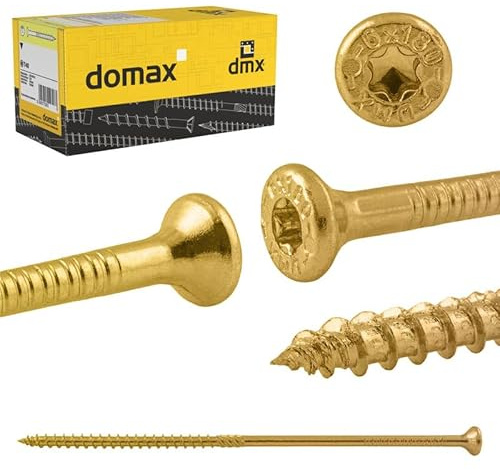 DMX Holzschrauben Torx 6x80 - Spanplattenschrauben - Schrauben 200er Set | Senkkopfschrauben - Konstruktionsschrauben - Schrauben Set - Terrassenschrauben - Torx Set - Holzbauschrauben - Wood Screws