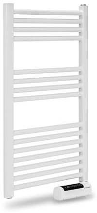 TROTEC Toallero eléctrico TWH 500 S – 500 W, Montaje en Pared, diseño de Tubo Plano, Color Blanco, Funcionamiento silencioso, IPX4, Ideal para baño y Aseo de Invitados