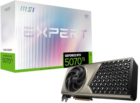 MSI Gaming RTX 5070 Ti 16G Expert OC Graphics Card (16 GB GDDR7, 256 Bits, Extreme Performance: 2588, DisplayPort x 3 2.1a, HDMI 2.1b, NVIDIA Blackwell Architecture)