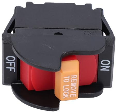 Bewinner Interrupteur D'alimentation pour Scie à Table 20 A Double Tension pour Outils électriques à Charge élevée et Système Automobile Couvercle étanche pour Environnement Humide ABSInterrupteur