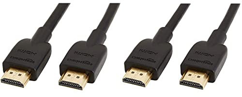 Amazon Basics Hochgeschwindigkeits-HDMI-Kabel 2.0, Ethernet, 3D, 4K-Videowiedergabe und ARC, 3 m + Hochgeschwindigkeits-HDMI-Kabel 2.0, Ethernet, 3D, 4K-Videowiedergabe und ARC, 1.8m, Schwarz