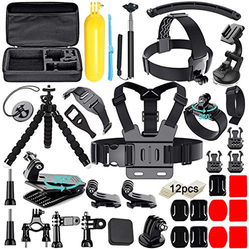 Zubehör für Gopro, Soft digits Aktualisierung 50-in-1 Action Kamera Zubehör Kit für Gopro Hero 9 Hero 8 Hero 7 Hero 6 5 4 3+ 3 2 1 Rollei Apeman und die meisten Sportkameras