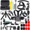 Zubehör für Gopro, Soft digits Aktualisierung 50-in-1 Action Kamera Zubehör Kit für Gopro Hero 9 Hero 8 Hero 7 Hero 6 5 4 3+ 3 2 1 Rollei Apeman und die meisten Sportkameras