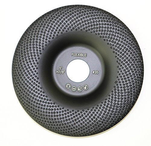 Flexible 5 Diamond Cup Grinding Polishing Disc Wheel with RCD Newest Technology & Rubber Cushioned Body for Universal Purpose (Flexible, 5, 4.8 oz Very Light)