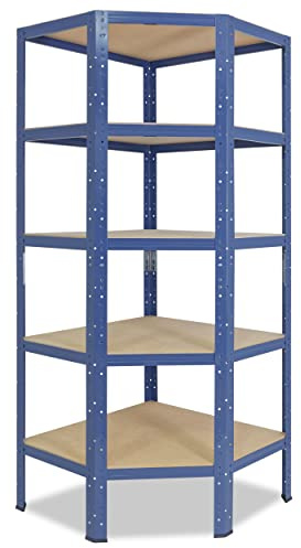 shelfplaza Home 200x70x40cm scaffale angolare blu: 5x175kg | Scaffale in metallo garage · Scaffale garage · Scaffalatura in metallo · Scaffali garage · Scaffale in metallo