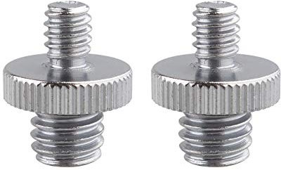 Jopto 2Pcs 1/4 inch Male to 3/8 inch Male Metal Threaded Screw Adapter Tripod Screw Converter for Camera, Tripod, Monopod, Shoulder Rig, Light Stand, Camera Cage