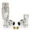 Hot Flow | Cascade Modern Angled TRV Thermostatic Radiator Valve 10mm Compression (Chrome)