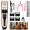 Dog Clippers, Rechargeable Low Noise Cordless Pet Clippers, with 4 Guide Combs and Cleaning Brush Nail Kits
