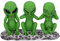 Nemesis Now Three Wise Marsians Alien-Figuren, 16 cm, See Hear Speak No Evil, Harz, grün
