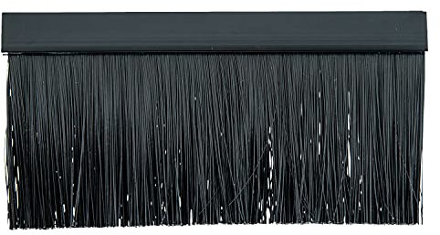 HMF 65429-02 Bürstenleiste für Kabeldurchführung für 19 Zoll Serverschrank | Außen | Schwarz