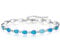 EVER FAITH Teardrop Armband Synthetischer Opal Oktober Birthstone Armbänder Verstellbar Armkette für Damen