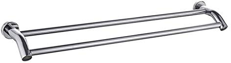 ZJYWMM Porte-Serviettes de Salle de Bain Porte-Serviettes en Acier Inoxydable Support Mural Double Porte-Serviettes Cintre/80Cm