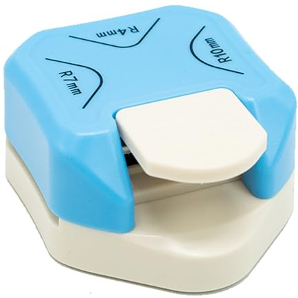 LAMXD Punzonatrice angolare 3 in 1, perforatrice ad angolo a 3 vie, con foro di carta e anello per raccoglitore a foglie sciolte, laminato, fai da te, attività fatte a mano, colore: blu