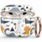 wenew Case Cover kompatibel mit Apple Airpods 3, Hard Case Cover mit süßen Mustern und Schlüsselanhänger für Mädchen, Kinder, Frauen, Männer （Dinosaurier）