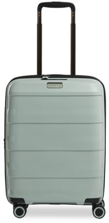 Stratic Straw + Hartschalen-Koffer Trolley Handgepäck Koffer klein Reisekoffer, nachhaltig, 4 Rollen, erweiterbar, TSA-Schloss (Größe S, Mint grün)