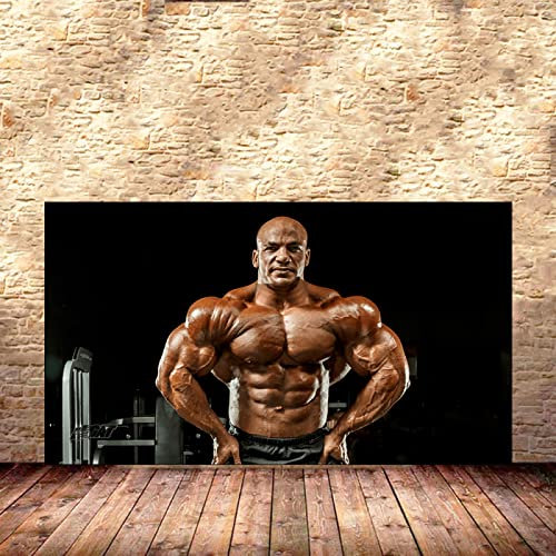 Hnyjyfa Kevin Levrone Poster Kraftprotz Bodybuilding Poster Trainings Poster Haus Fitness Deko Mann Übungs Motivzitat Gemälde drucke Inspirierendes Wand Bilder Gym Poster 0317102