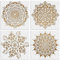 MWOOT 4 Stück Groß Mandala Dot Schablonen Stencils Kit, Wiederverwendbares Malerei Vorlage Zubehör, DIY Blume Schablone zum Malen an der Wand Fliesen Segeltuch Kissen Dekoration (30x30CM)