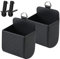 Organizador Coche, 2 piezas Caja de Almacenamiento del Coche, Bote de Basura portátil, Caja de Almacenamiento Colgante(Negro)