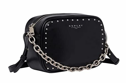 Replay Damen Umhängetasche Klein, Black 098 (Schwarz), Onesize