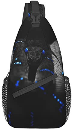 ASEELO Mars Planet Sling Bag Crossbody Rucksack für Damen Herren Brusttasche Wandertasche für Camping Radfahren Reisen, 3D Schlange, Einheitsgröße