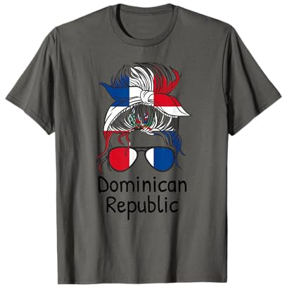 Dominikanische Republik Flagge Karibik Urlaub Girl Dom Rep T-Shirt
