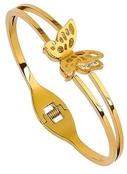 MILAKOO Gold Manschette für Frauen - Edelstahl Boho Open Armband