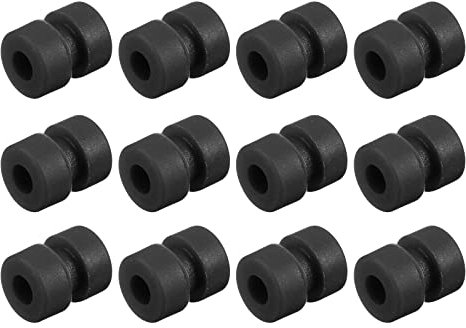 sourcing map RC Anti-Vibrations-Gummibälle für RC F4 F7 Flight Controller M2 x 5,6 mm Stoßdämpfungsbälle (schwarz), 12 Stück
