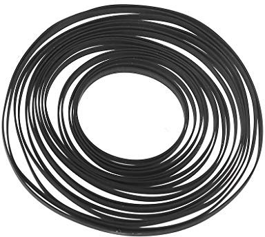 Gereiny Ersetzter Plattenspieler-Riemen, Gummi-Flachantriebsriemen für Plattenspieler, Walkman, DVD-Repeater, 4 mm breit, Ersatz