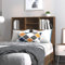 Homgoday Bett-Kopfteil mit Ablagen Kopfteil-Regal Wand-Kopfteil mit Fächer Kopfenden Bücherregal-Kopfteil für Bett Bettgestell Bettrahmen Schlafzimmer Braun Eichen-Optik 100x19x103,5 cm