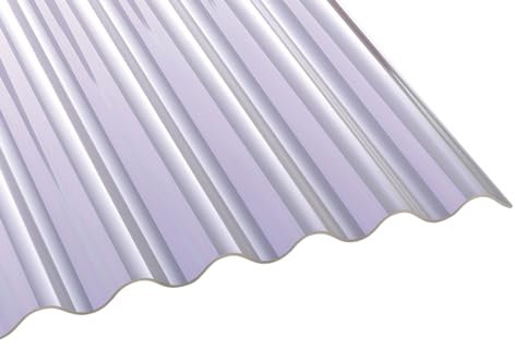 Highlux® Acrylglas-Profilplatte, 3mm Stark, 76/18, Sunstop, weiß Opal, glatt 1045mm x 3000mm