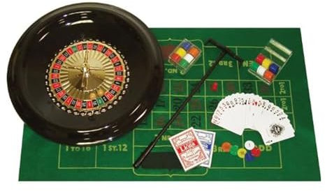 NSSXSN 16-Zoll-Plattenspieler aus russischem Kunststoff mit Mini-Filz, 120 Chips, Karten, Ball, Marker und Rechen für Unterhaltung